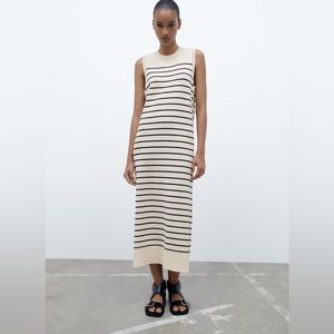 Zara Long Striped Knit Dress